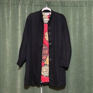 Chico’s Design Black Coat Elegant Silhouette Medium Weight